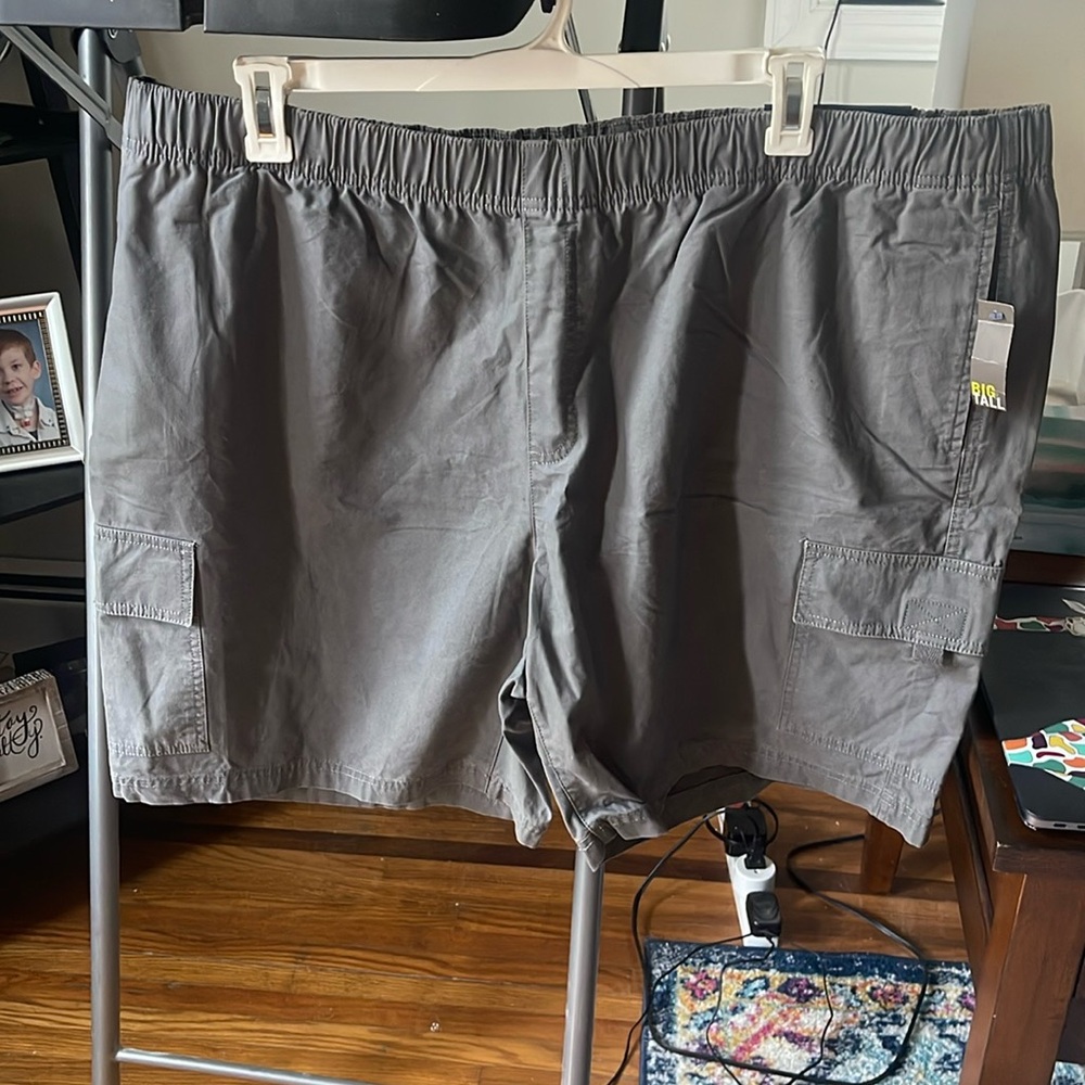 Big and Tall Men’s Cargo Shorts - Gray - Size 48